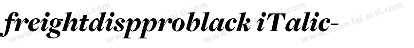 freightdispproblack iTalic字体转换